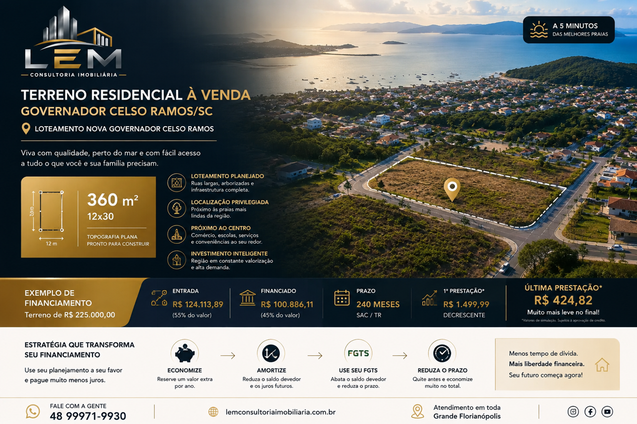 Financiamento de Terreno: como uma boa entrada e amortizações podem reduzir o prazo