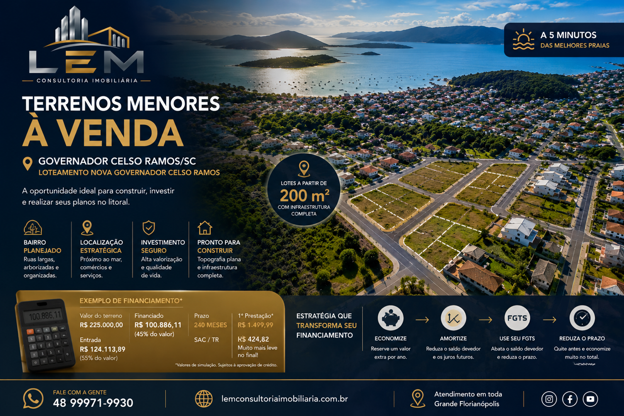 Financiamento de Terreno: como uma boa entrada e amortizações podem reduzir o prazo