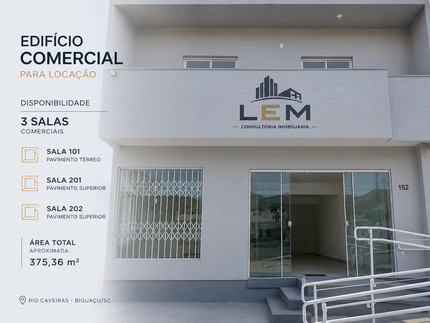 Edificio Comercial de Alto padrão para LOCAÇÂO em Biguaçu.