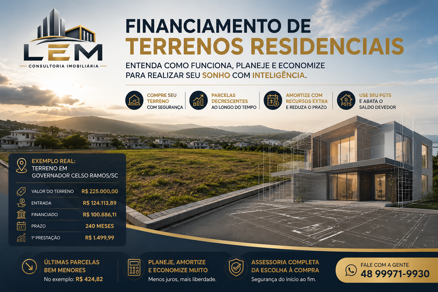 Financiamento de Terreno: como uma boa entrada e amortizações podem reduzir o prazo